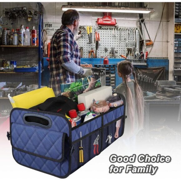 ⚡Men Dark Blue Car Organizer and Storage with 6 Pocket Car Accessoriesizer Trunk - Picture 5 of 7